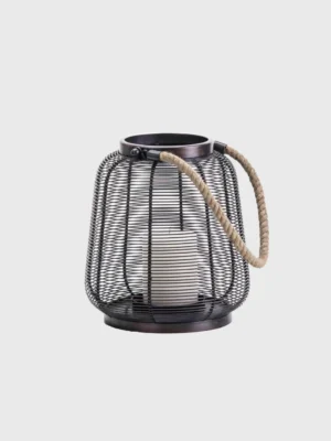 Đèn nến trang trí Zenith Rope khung sắt nghệ thuật kèm quai mây DOP3751